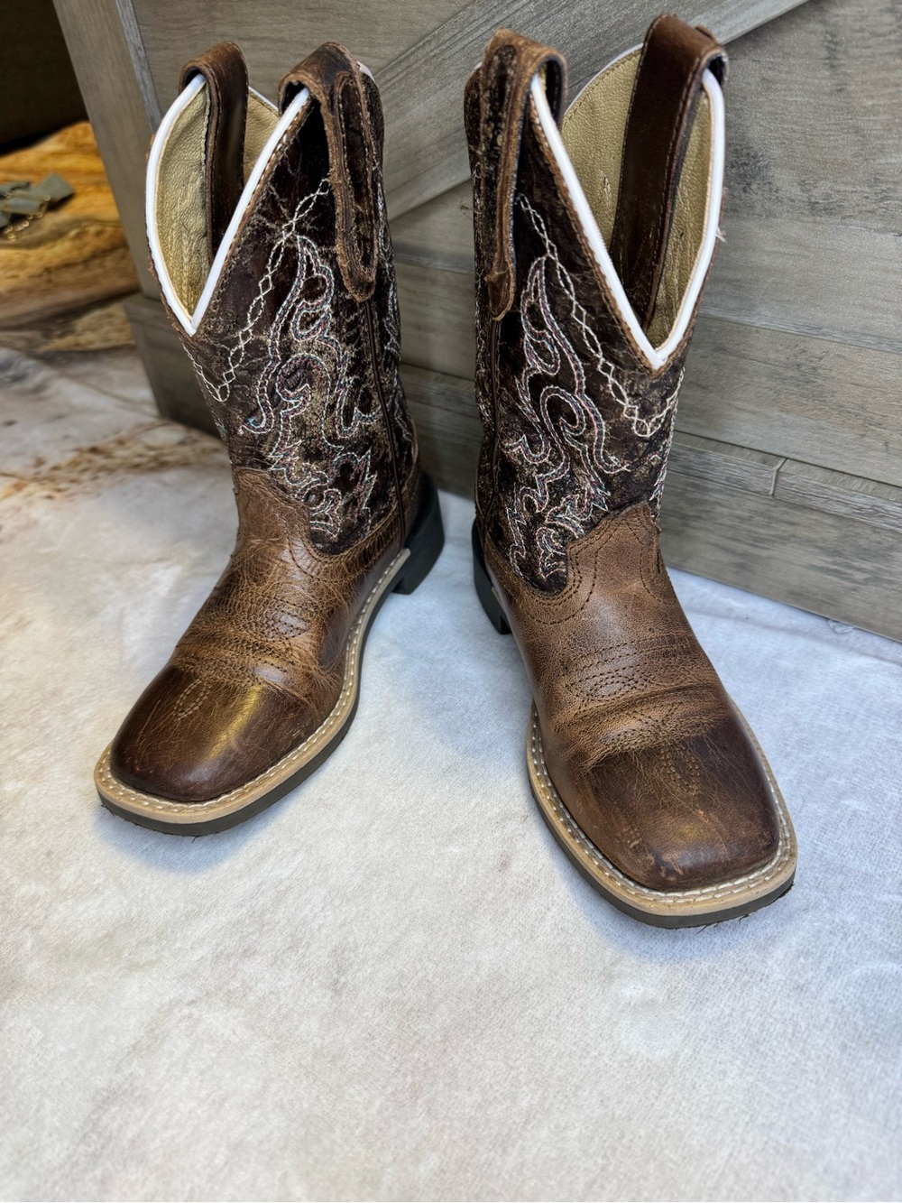 🤠 Kids Smoky Mountain "Odessa" Leather Cowboy Boots